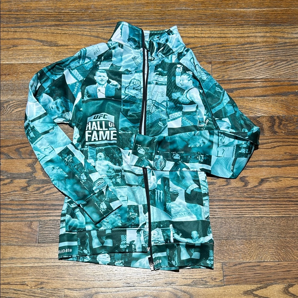 UFC Teal Graphic Zip Jacket - Picture 1 of 3